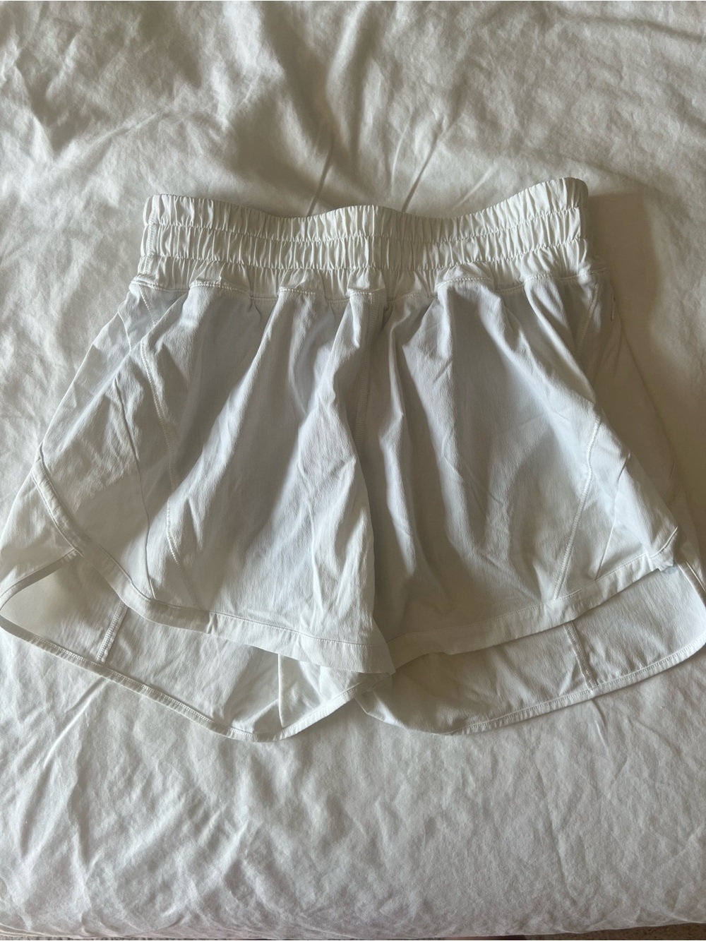 White Lululemon Track That Shorts